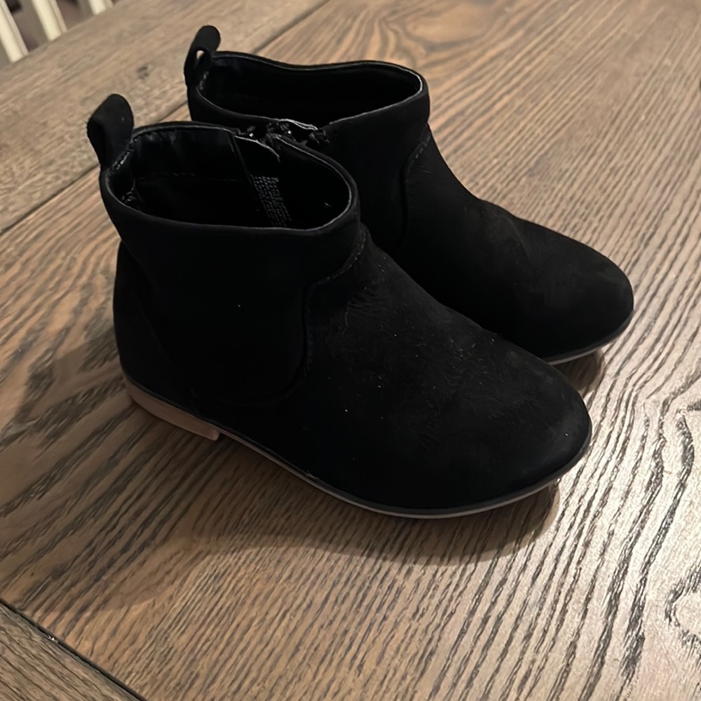 Toddler Girls Black Ankle Boots Size 9